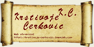 Krstivoje Čerković vizit kartica